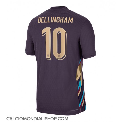 Maglie da calcio Inghilterra Jude Bellingham #10 Seconda Maglia Europei 2024 Manica Corta